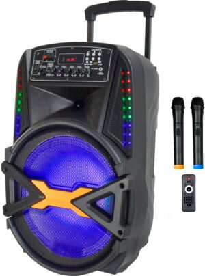 Мобільна акустична система Big 250BAT New (USB/MP3/FM/BT/TWS + 2pcs VHF mic)