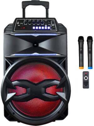 Мобільна акустична система Big 240BAT New (USB/MP3/FM/BT/TWS + 2pcs VHF mic)