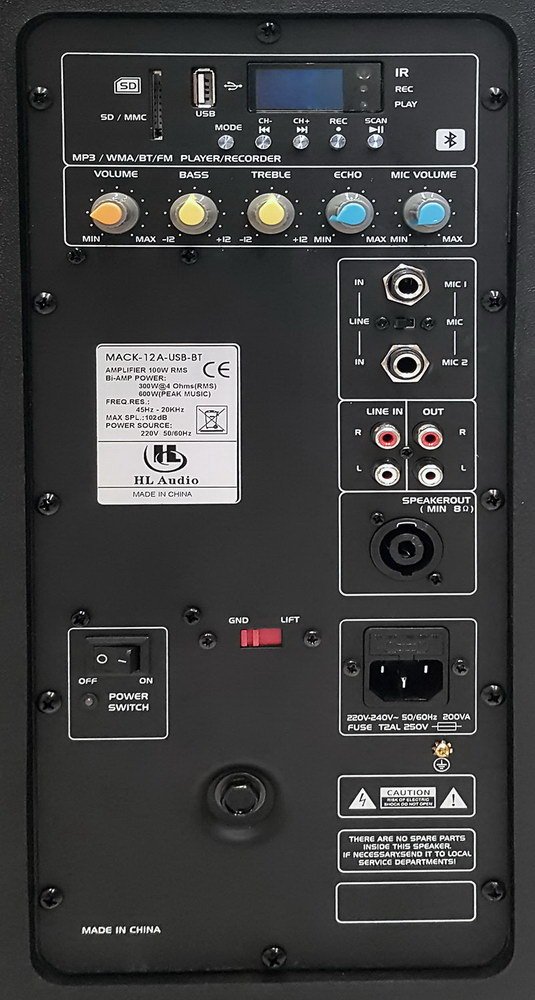 Активна акустична система HL Audio MACK12A USB BT