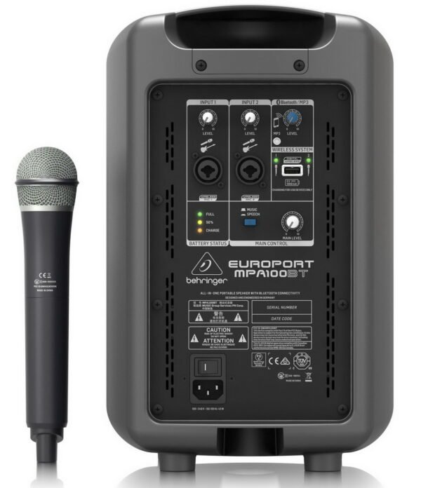 Мобільна акустична система Behringer Europort MPA100BT