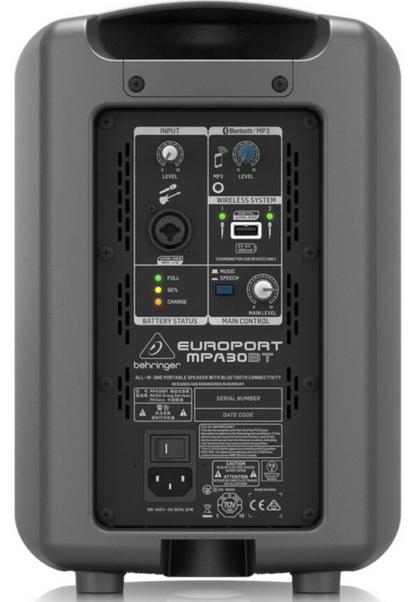 Мобільна акустична система Behringer Europort MPA30BT