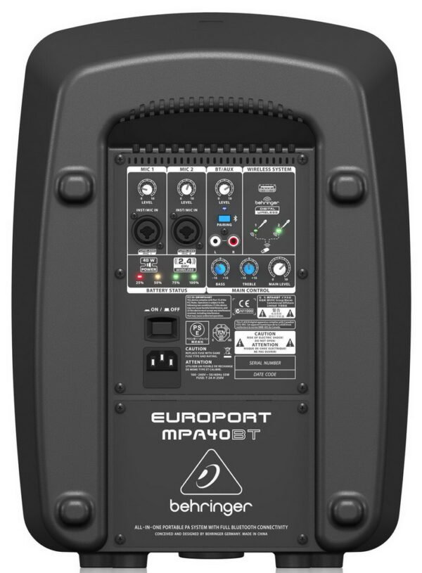Мобільна акустична система Behringer Europort MPA40BT