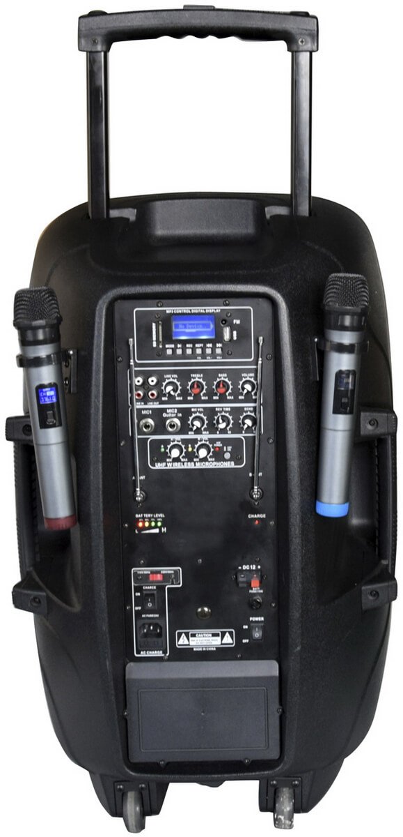 Мобільна акустична система Big JB12RECHARGE350+MP3/Bluetooth+20V INVERTER+2pcs VHF mic
