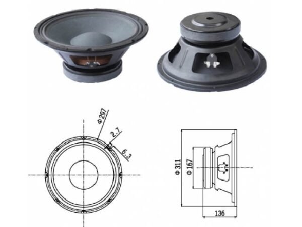 Динамік для акустичної системи Biema BML-L1201