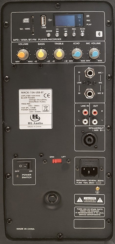Активна акустична система HL Audio MACK15A USB BT